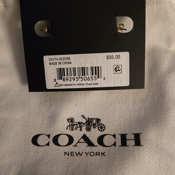 Coach Gold Hoop Earrings, NWT - Picture 3 of 3
